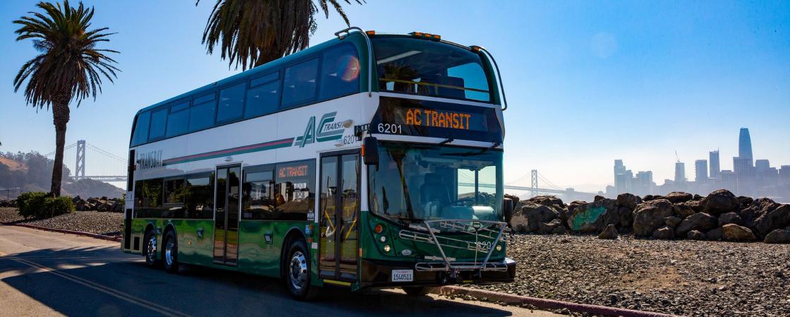 AC Transit's double decker bus