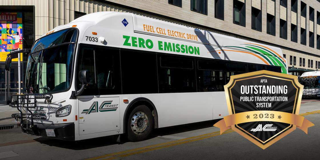 AC Transit bus on road